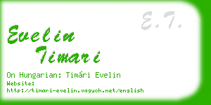 evelin timari business card