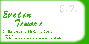 evelin timari business card